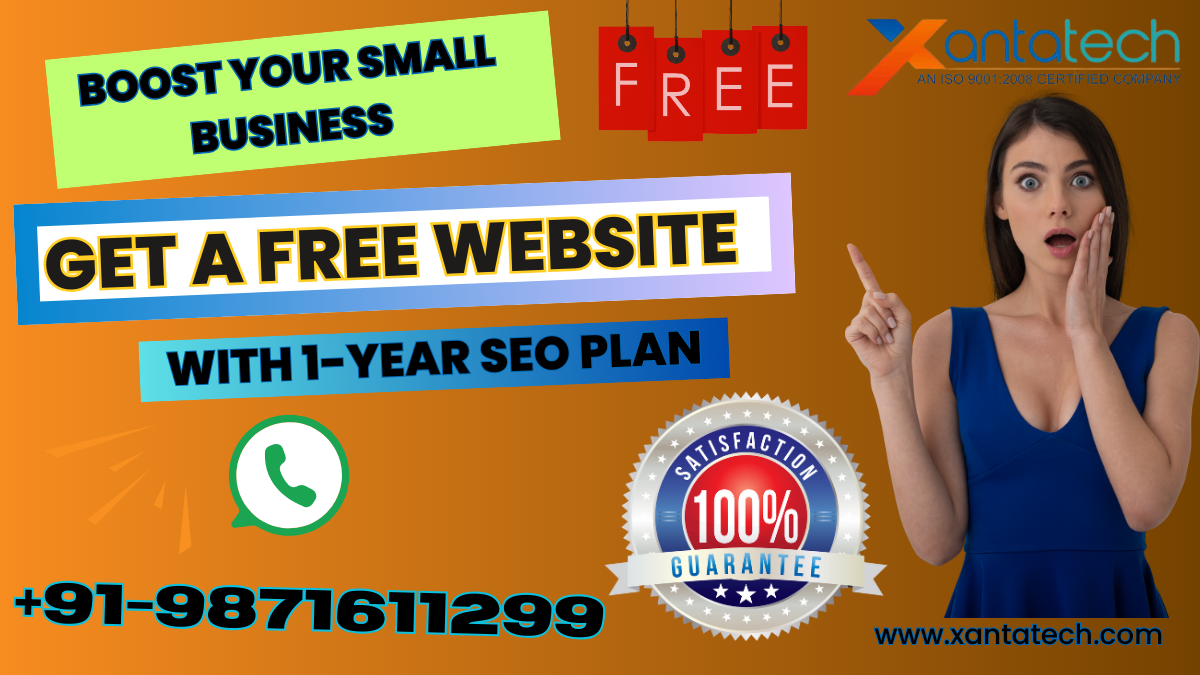 Boost Your Business with a FREE Website, Domain, and Hosting – Xantatech 1-Year SEO Guarantee!